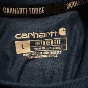 Carhartt Navy Tee with Logo Pocket